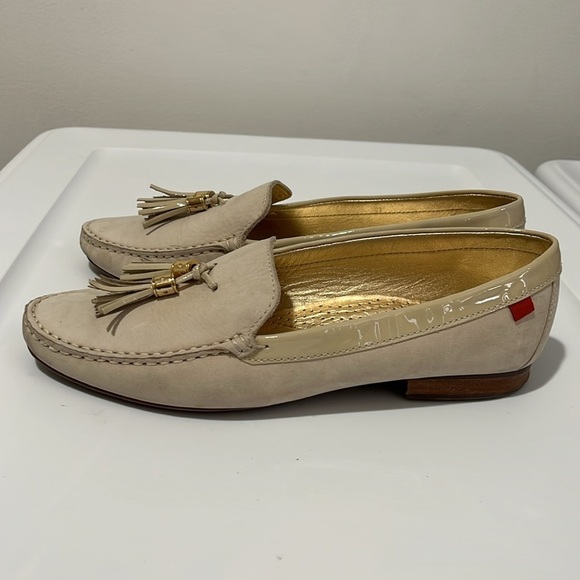 Marc Joseph New York Women's Size 10 Wall St Cream Tassel Loafers Leather Shoe - Picture 9 of 16
